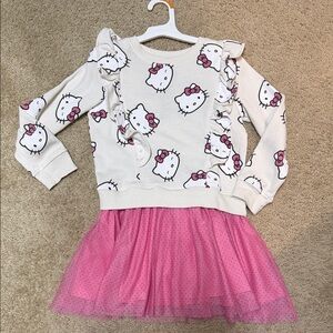 Hello Kitty Pink Tulle Dress with Ruffles